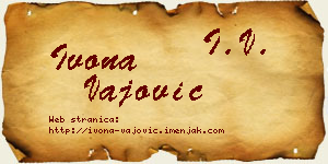 Ivona Vajović vizit kartica